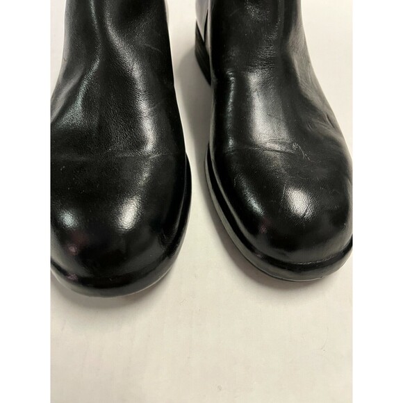 Del Carlo Black Leather Back Zip Ankle Booties Size 36.5 / 6.5  NWOB - Picture 5 of 6